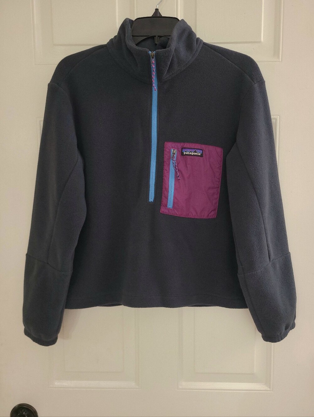 Patagonia Women's Microdini 1/2 Half Zip Fleece Pullover Size S Chest Patch EUC!